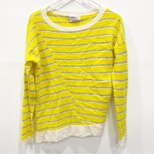Charli Anthropologie Estrees Cashmere Sweater Small Yellow Striped